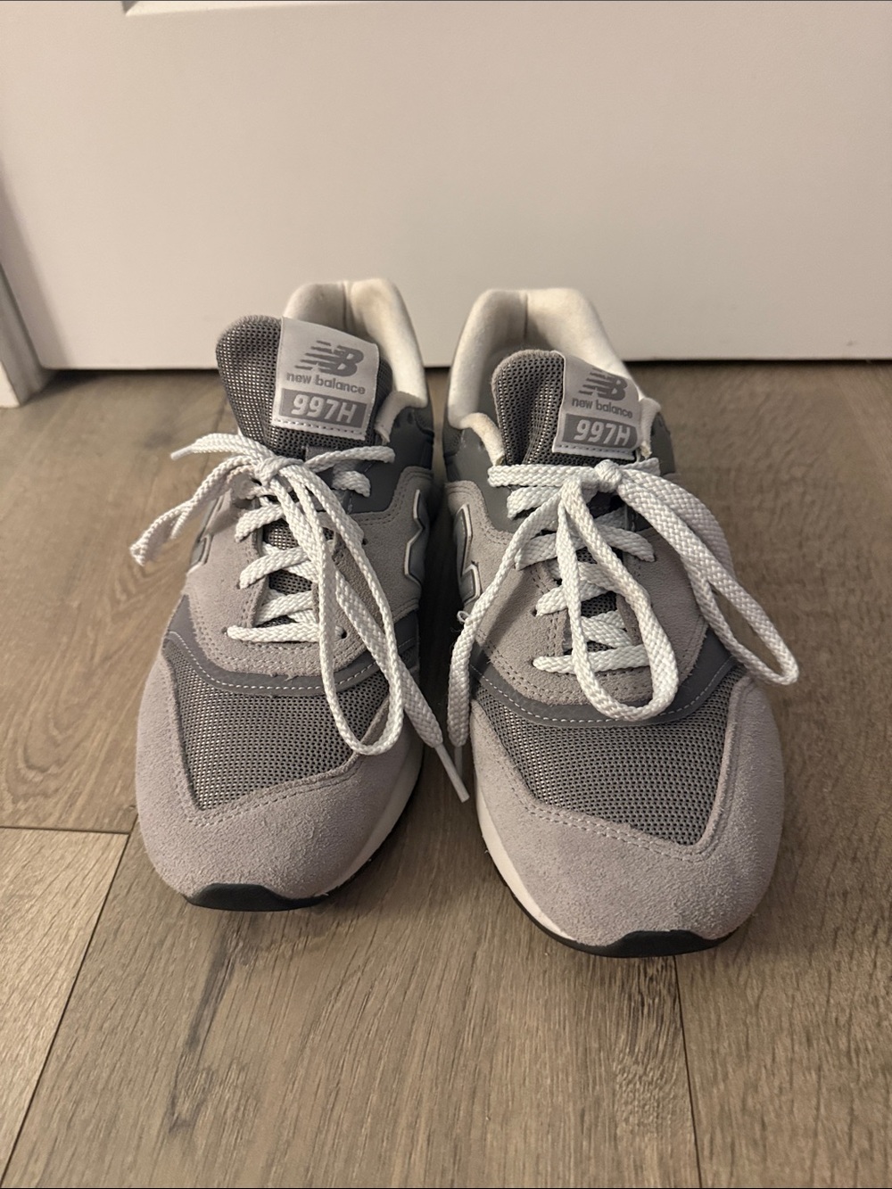 New Balance 997H Light Grey Mesh and Suede Sneakers
